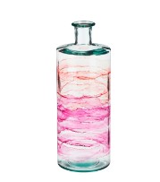 Guan vaas recycled glas roze h40xd15cm